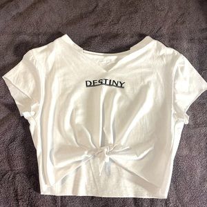 Worn once. SHEIN graphic tee cropped. & Drawstring shorts Size: Medium